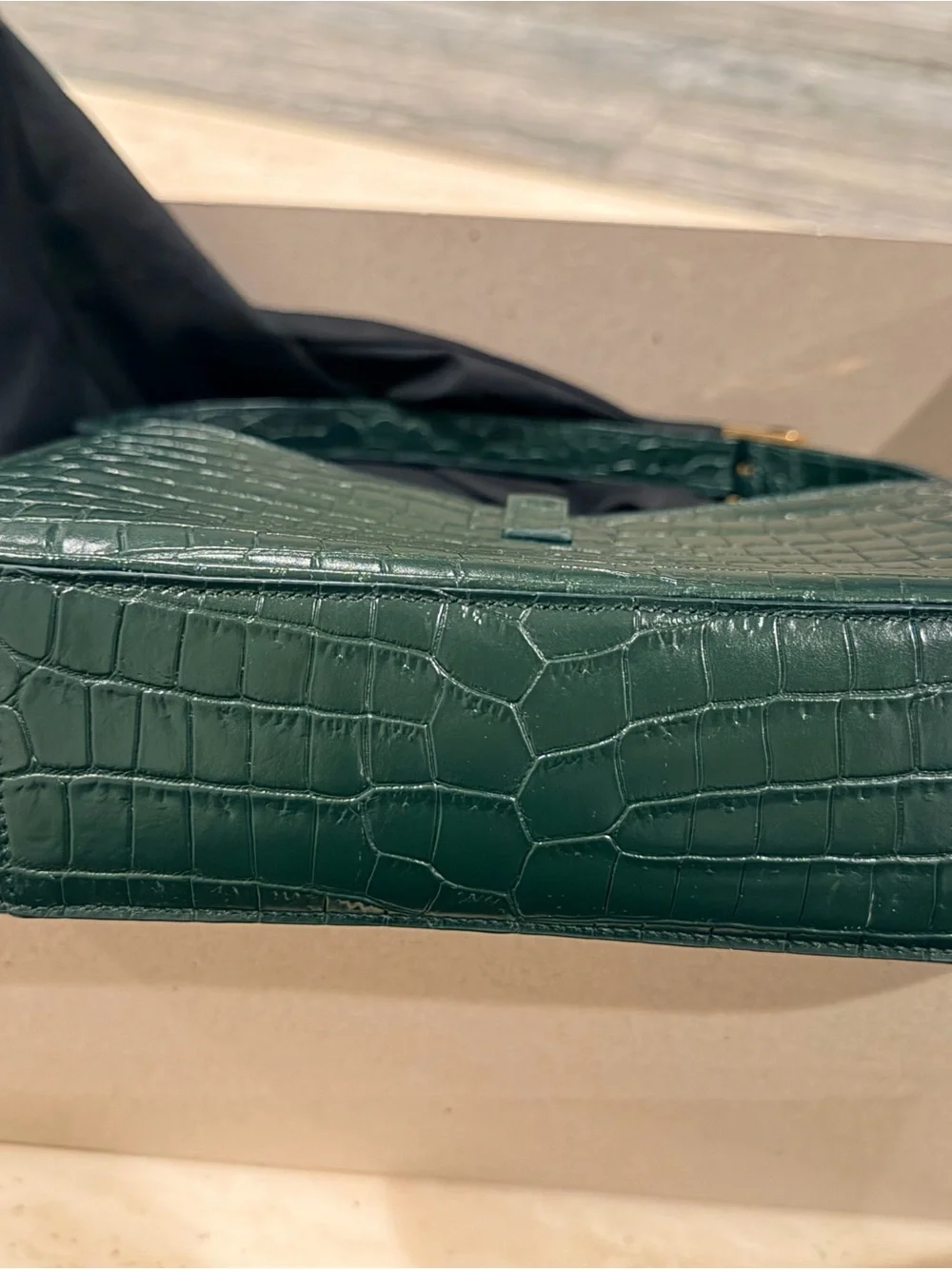 Saint Laurent croc embossed